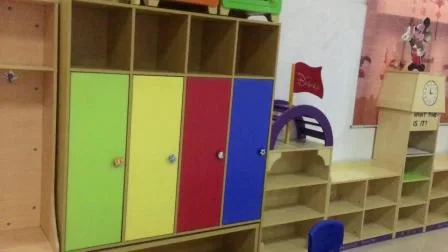 Armário de armazenamento de móveis infantis estante/estante de madeira para crianças